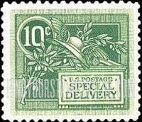 FindYourStampsValue: SPECIAL DELIVERY - Helmet of Mercury and Olive Branch