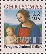 FindYourStampsValue: CHRISTMAS - Madonna, by Perugino