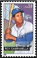 FindYourStampsValue: BASEBALL SLUGGERS - Roy Campanella, Self-Adhesive stamp
