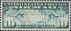 FindYourStampsValue: MAP OF U.S. AND TWO MAIL PLANES - 10c