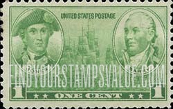 FindYourStampsValue: NAVY - John Paul Jones and John Barry