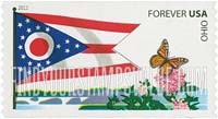 FindYourStampsValue: FLAGS OF OUR NATION - Ohio, Self-Adhesive Coil stamp