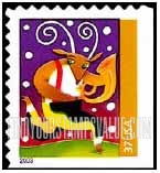 FindYourStampsValue: CHRISTMAS - Reindeer with Horn, Self-Adhesive Booklet Stamp
