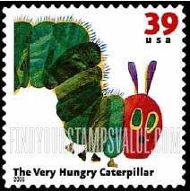 FindYourStampsValue: CHILDREN'S BOOK ANIMALS - The Very Hungry Caterpillar, Self-Adhesive stamp