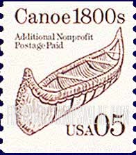 FindYourStampsValue: CANOE 1800s - Transportation Coil