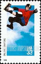 FindYourStampsValue: EXTREME SPORTS - Inline Skating, Self-Adhesive stamp