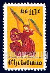 FindYourStampsValue: CHRISTMAS - Angel, from Perussis Altarpiece, 1480