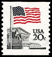 FindYourStampsValue: FLAG OVER SUPREME COURT, Coil Stamp