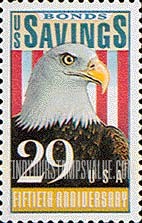 FindYourStampsValue: SAVINGS BONDS, 50th ANNIVERSARY