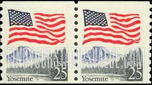 FindYourStampsValue: FLAG OVER YOSEMITE, Coil Stamp
