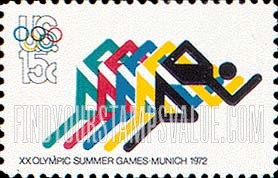FindYourStampsValue: OLYMPIC GAMES - Running and Olympic rings