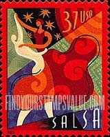 FindYourStampsValue: LET'S DANCE - Salsa, Self-Adhesive stamp