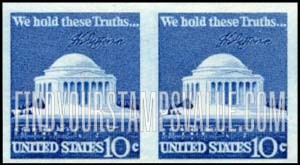 FindYourStampsValue: JEFFERSON MEMORIAL & SIGNATURE, Coil Stamps