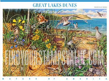 FindYourStampsValue: NATURE OF AMERICA - Great Lake Dunes, Self-Adhesive stamps
