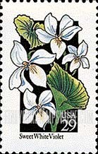 FindYourStampsValue: WILDFLOWERS - Sweet White Violet