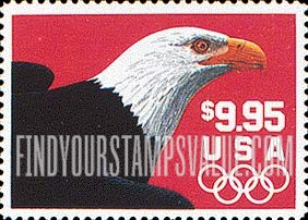 FindYourStampsValue: EAGLE AND OLYMPIC RINGS, Domestic Express