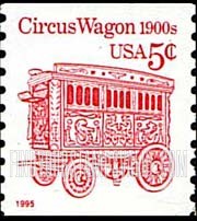 FindYourStampsValue: CIRCUS WAGON 1900s - Transportation Coil