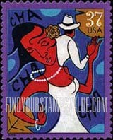 FindYourStampsValue: LET'S DANCE - Cha Cha Cha, Self-Adhesive stamp