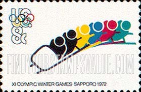 FindYourStampsValue: OLYMPIC GAMES - Bobsledding and Olympic rings