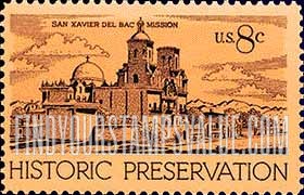 FindYourStampsValue: HISTORIC PRESERVATION - San Xavier del Bac Mission
