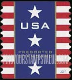 FindYourStampsValue: PATRIOTIC BANNER, Self-Adhesive Coil Stamp