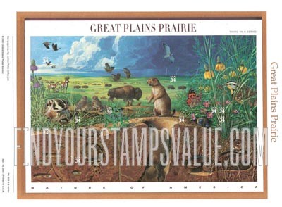 FindYourStampsValue: GREAT PLAINS PRAIRIE, Self-Adhesive stamps