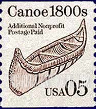 FindYourStampsValue: CANOE 1800s - Transportation Coil