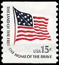 FindYourStampsValue: FORT McHENRY FLAG, Coil Stamp - Americana Issue