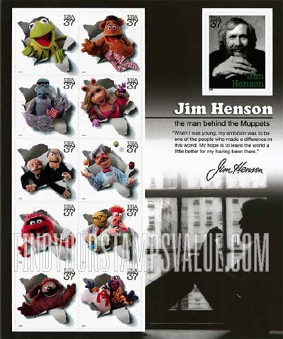 FindYourStampsValue: JIM HENSON AND THE MUPPETS, Self-Adhesive stamps