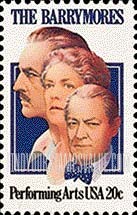 FindYourStampsValue: JONH, LIONEL & ETHEL BARRYMORE - Performing Arts