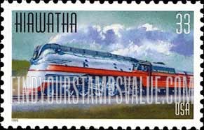 FindYourStampsValue: FAMOUS TRAINS - HIAWATHA