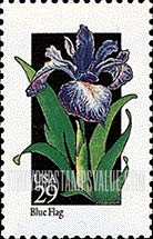 FindYourStampsValue: WILDFLOWERS - Blue Flag
