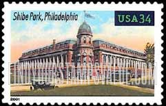 FindYourStampsValue: LEGENDARY PLAYING FIELDS - Shibe Park, Self-Adhesive stamp