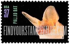 FindYourStampsValue: AMERICAN BATS - Pallid Bat, Self-Adhesive stamp