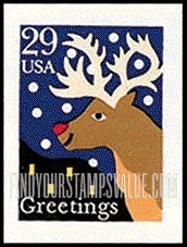 FindYourStampsValue: CHRISTMAS - Red-nosed reindeer, Self-adhesive Booklet stamp
