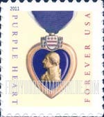 FindYourStampsValue: PURPLE HEART AND RIBBON, Self-Adhesive stamp