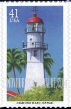 FindYourStampsValue: PACIFIC COAST LIGHTHOUSES - Diamond Head, Hawaii, Self-adhesive stamp