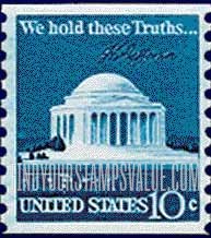 FindYourStampsValue: JEFFERSON MEMORIAL & SIGNATURE, Coil Stamp