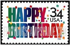 FindYourStampsValue: HAPPY BIRTHDAY, Self-Adhesive stamp