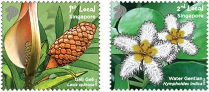Pond Life 2013 stamps from Singapore