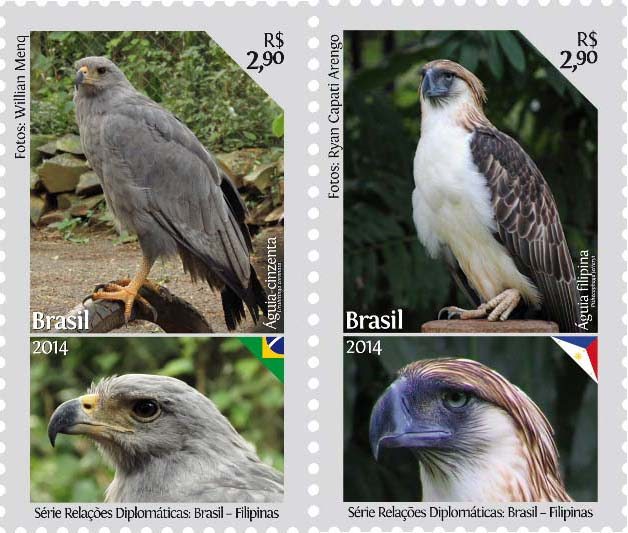 Stamp issue celebrating good relations between Brazil and the Philippines