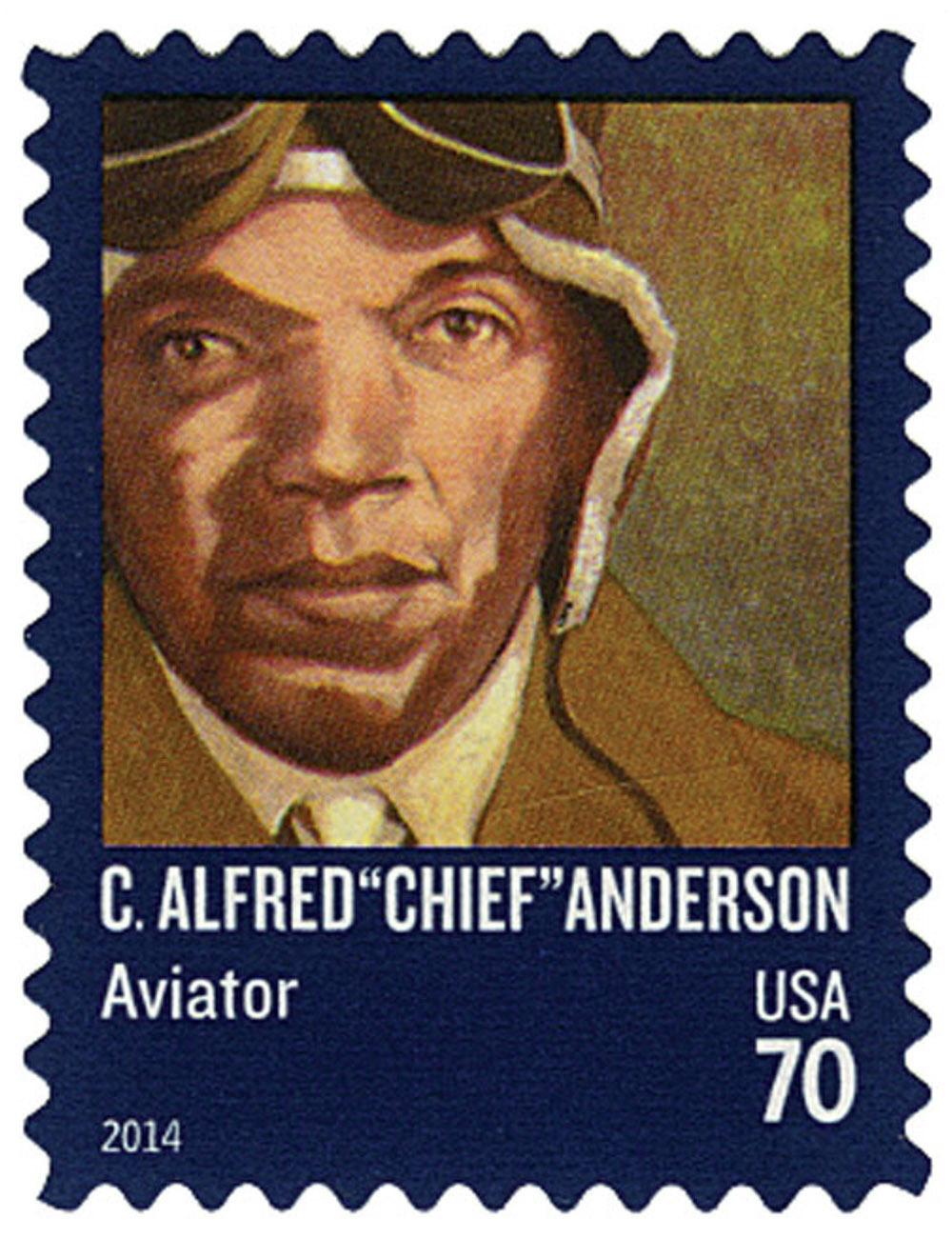Charles Alfred "Chief" Anderson stamp from the USA