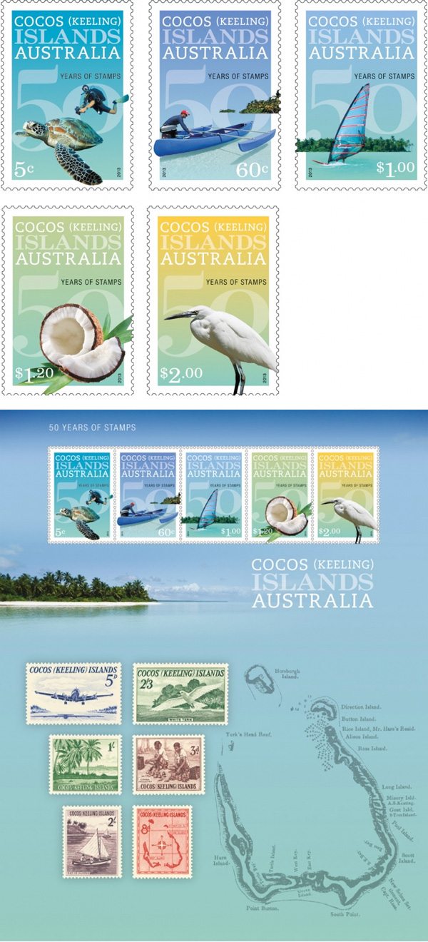 Cocos Islands: 50 Years of Stamps