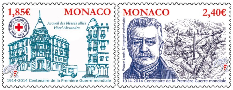 New issues of Monaco Post commemorating Centenary of the First World War
