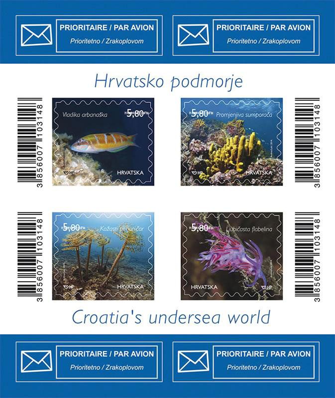 Definitive postage stamps: Croatian undersea world