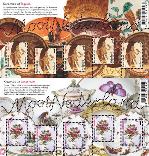 First unique stamps from the Beautiful Netherlands Ceramic collection