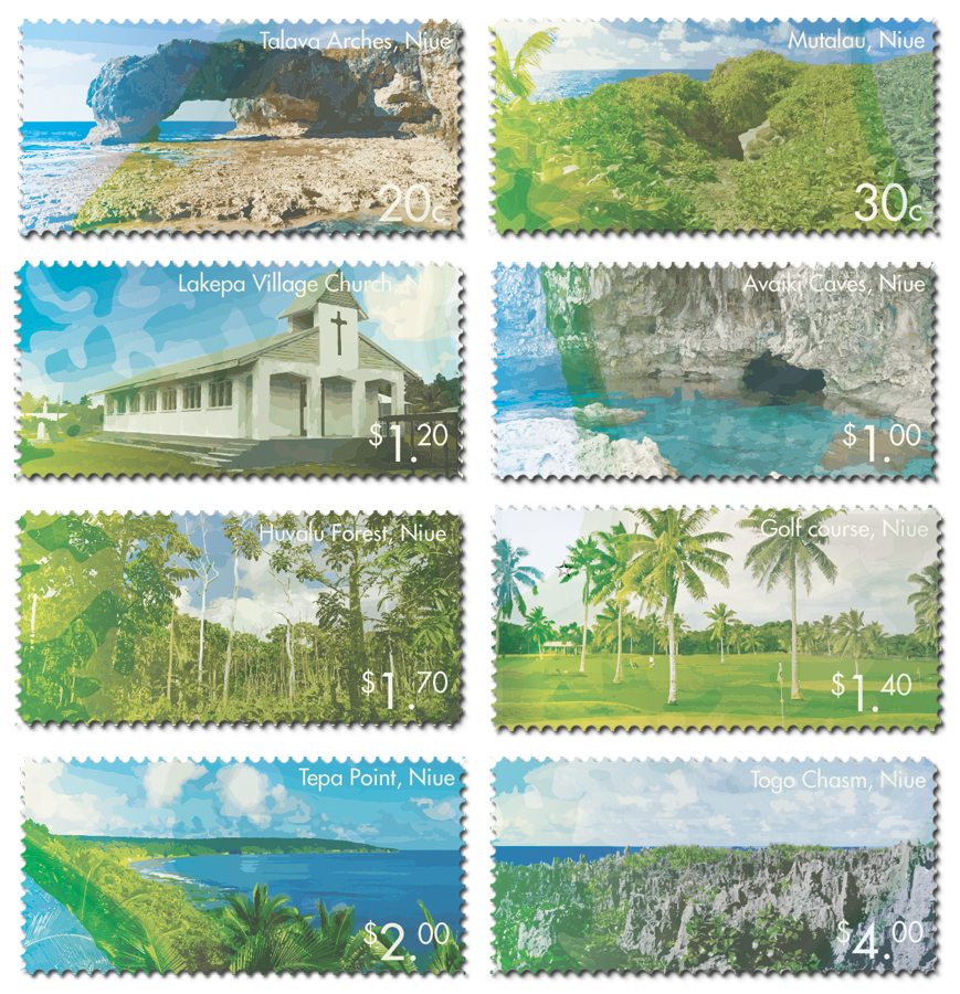 The beauty of Niue depicted on a new stamp issue