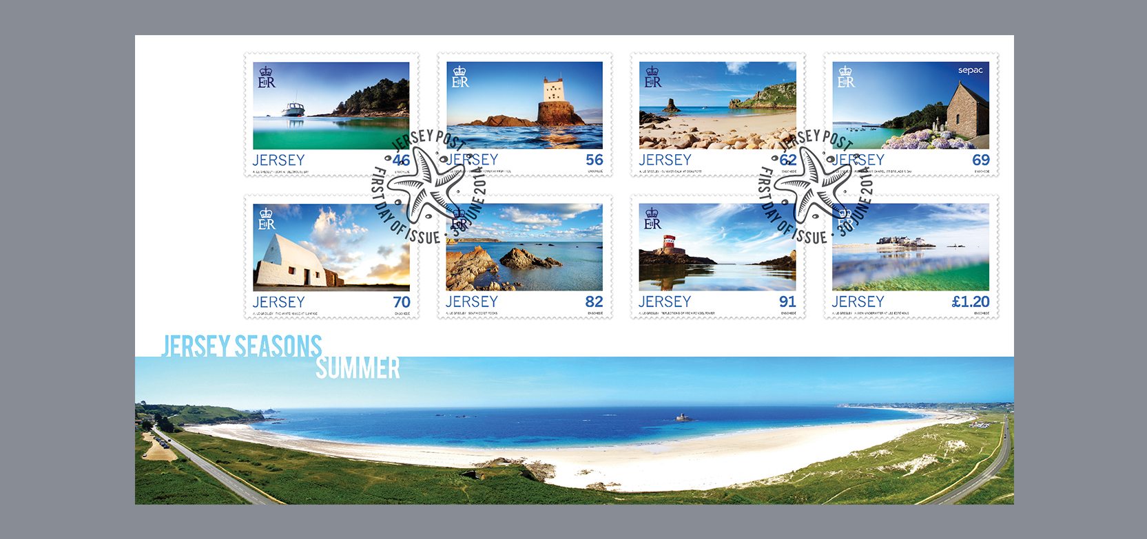 Summer stamp series issued by Jersey Post