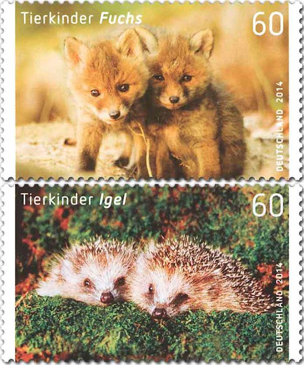 Baby Animals stamp series from Germany
