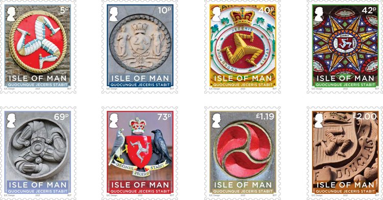 The Tree Legs of Man stamps from the Isle of Man